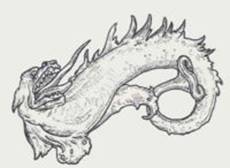 Picture of Leviathan often found in grimoires, by an unknown artist.